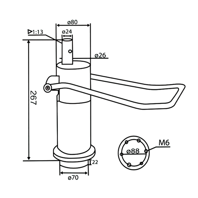 Bomba hidráulica superior da cadeira de estilo (DA-13)