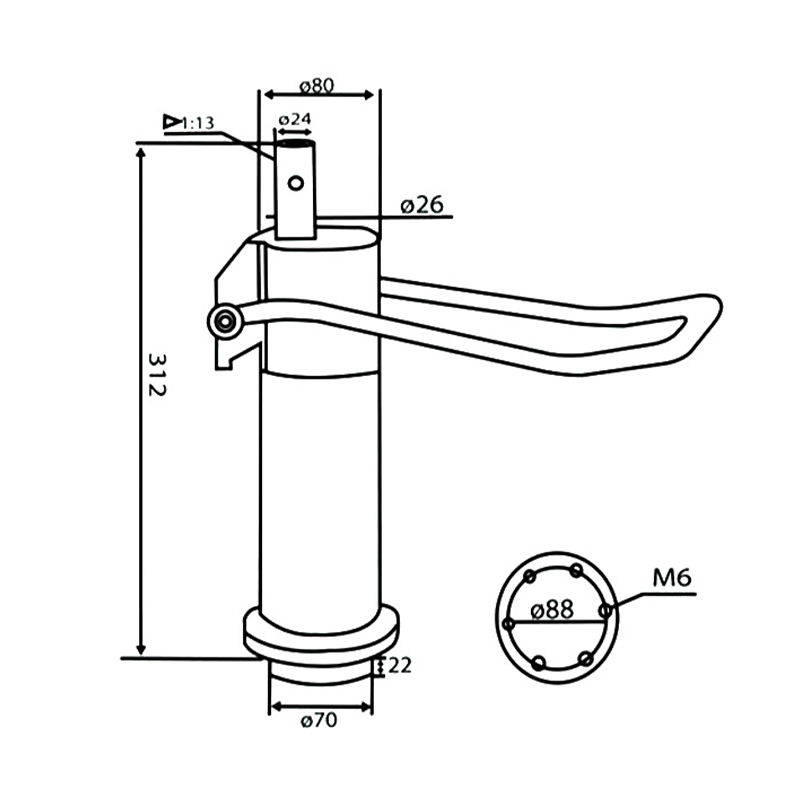 Bomba hidráulica de cadeira de estilo (DA-15)