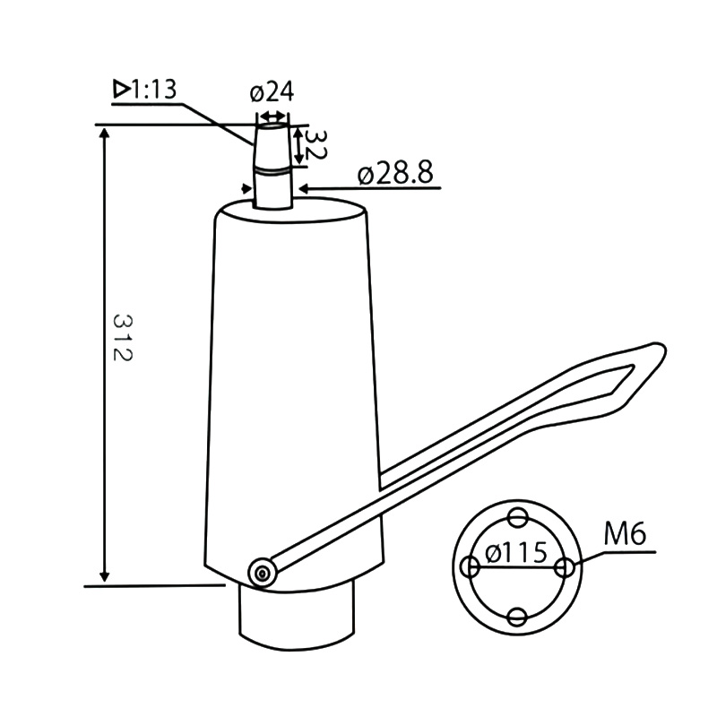 Bomba Hidráulica para Cadeira de Barbeiro (DA-16)