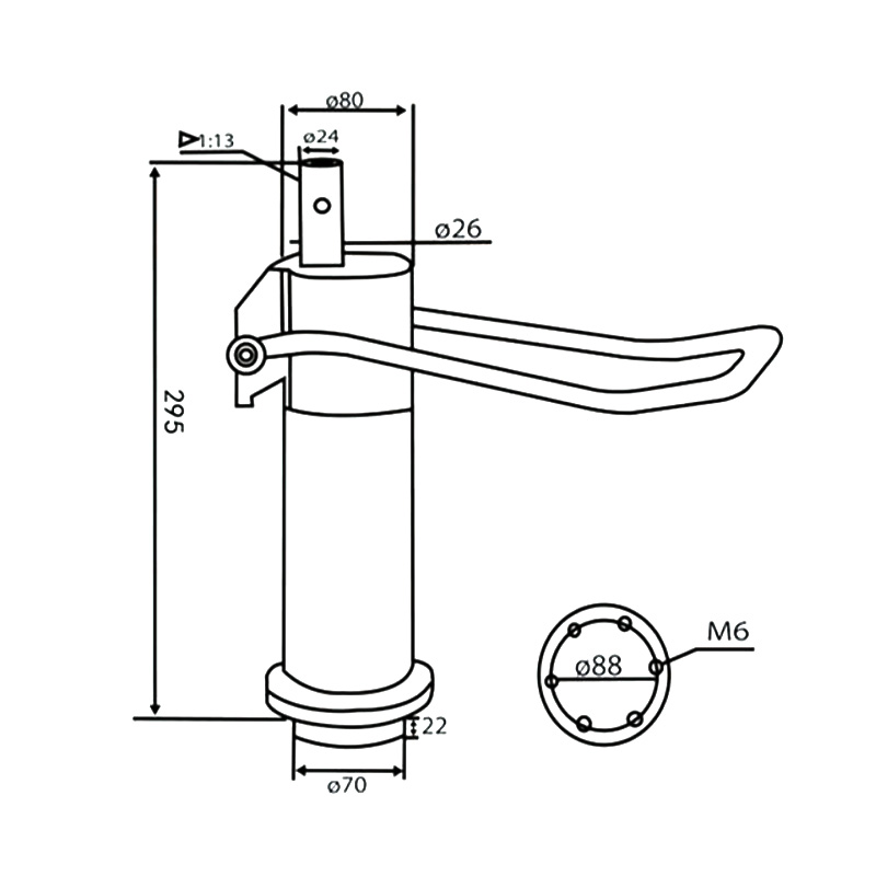 Bomba Hidráulica Plana para Cadeira de Estilo (A2)