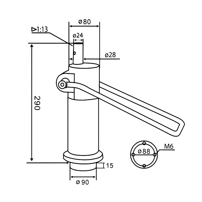 Bomba Hidráulica para Cadeira de Salão (DA-26-02)